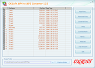 OKSoft MP4 to MP3 Converter screenshot